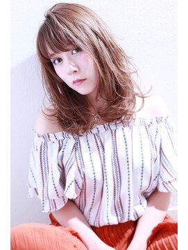 マリアバイアフロート(Maria by AFLOAT) 【Mariabyafloat】流しバングでナチュラルカール小顔セミロング