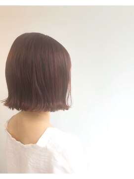 ヘアメイク オブジェ(hair make objet) cherry red なミニボブ