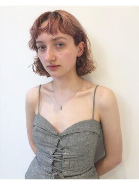 ハイブ 金沢(Hive) ブリーチハイトーンカラーショートボブツヤ髪スタイル髪質改善