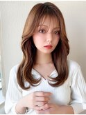 韓国/シナモンベージュ/大人かわいい/モテ髪/前髪
