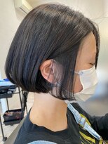 ウイバイファースト(u'i by first) シンプル♪オトナ可愛いミニボブ×暗髪ブルージュの透明感カラー