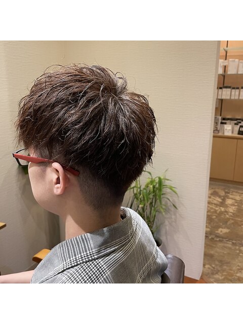 【navy hair design 楠見雄司】メンズマッシュ×毛先パーマ残り