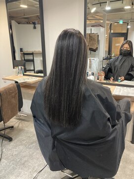 ラフ 難波店(LAFF) #黒髪#ボブルフ#ネビージュ#小顔#ワンレン