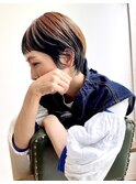 ショートヘアデザインカラーアンブレラカラーケアブリーチ