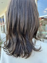 ヘアーエポック(hair epoque)&nbsp;２０代３０代４０代小顔ミディアム外ハネボブアッシュハイライト