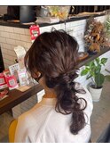 ヘアアレンジ   編みおろしヘア