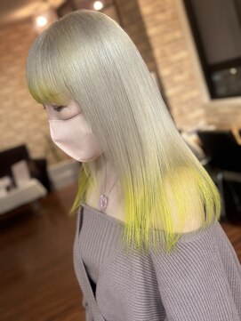 フィリア 東口店(Filea) ホワイトブロンド＆裾イエロー