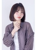 黒髪/グレーベージュ/レイヤーロング/前髪パーマ/高円寺