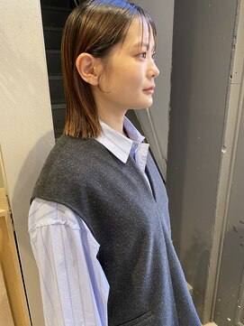 フェンヘアーアイス 中目黒(Fen.hair ici) 大人可愛い大人美人ふんわり外ハネ小顔カットショコラアッシュ