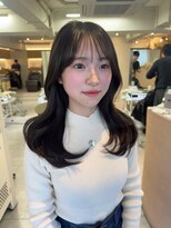 ユニ 原宿(uni)&nbsp;切りっぱなしボブ/エアリーロング/美髪/ピンクブラウン/原宿