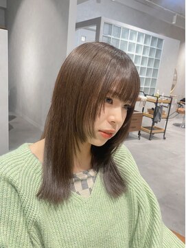 リーシュ(Re:sh) フェイスウルフ/オリーブベージュ/レイヤーカット