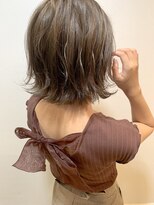 ライフ 住道店(Lyfe)&nbsp;ウエットボブ外ハネカール_デザインカラーハイライト_106