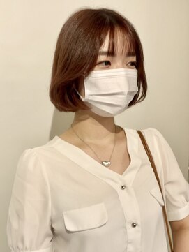 ヒョンミョン ライズバイレボ 取手店(hyon myon/RISE by REVO) レイヤーカット/デザインカラー/オリーブベージュ[取手/取手駅]