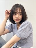 大人愛され韓国風ボブ×艶感暗髪ウェットヘア×シースルーバング