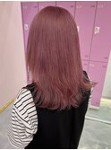 ダブルカラーピンクベージュケアブリーチハイトーン髪質改善