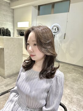 アクション 心斎橋店(ACTION) 20代30代大人可愛いレイヤーミディアム　くびれヘア　韓国ヘア