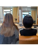 古川　大崎市　縮毛矯正　髪質改善　トリートメント　艶髪カラー