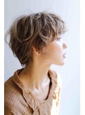 ナチュラルショートミニウルフチェリーブラウン20代30代40代50代