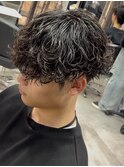 波巻きパーマ波巻きスパイラルマッシュメンズカットメンズパーマ