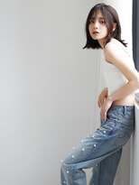 ラフィス ヘアー ロブ 福山駅家店(La fith hair lov.)&nbsp;【La fith】ぱつっとボブ×アッシュブラック