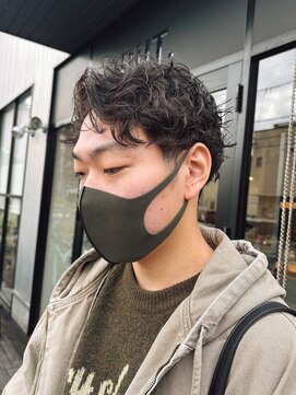 ▽ツイストスパイラルパーマ×アップバング