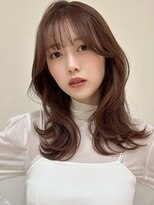 バイオレットジェム(Violet`jem) くびれヘア韓国レイヤー顔まわりカット小顔ぱっつん前髪