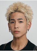 原宿スパイキーショートメンズカット刈り上げなしハイトーン