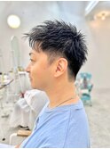 メンズショート刈り上げツーブロックソフトモヒカン短髪/本厚木