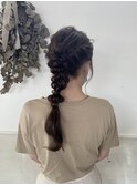 #ヘアセット #アレンジ #編みおろし #オニオン #巻き下ろし 