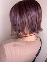 フロート 小阪店(float)&nbsp;ラベンダーカラー_マロンベージュ Aラインボブ かきあげ