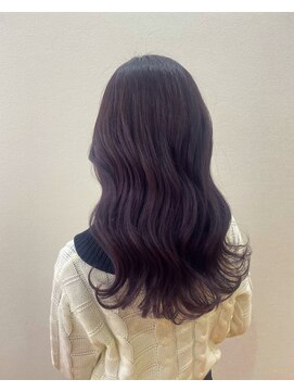 モルニ(MORNI) ラベンダーカラー_マロンベージュ Aラインボブ かきあげ