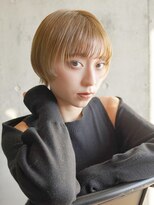 オーバーヘアー 高槻店(over hair) 【La fith】ハイトーンベージュ×ショートヘア