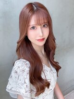 アルバム 池袋(ALBUM)&nbsp;大人可愛いロングレイヤー_斜めバンググレージュカラー_49293