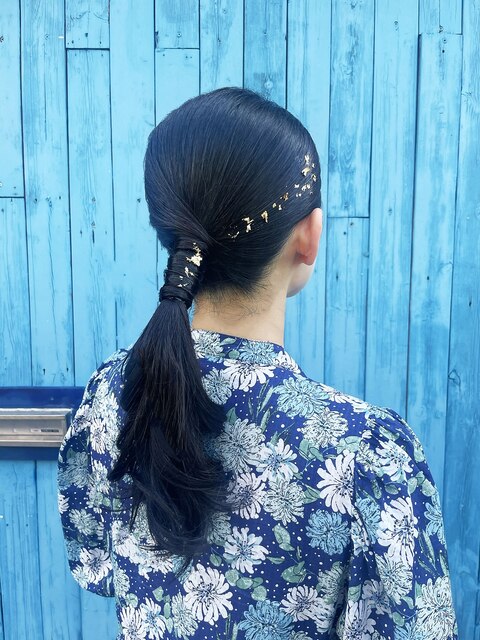 ローポニー　ヘアアレンジ