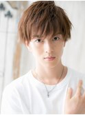西海岸風シルキーハイトーンカラーの無造作マッシュE草加