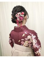 卒業式ヘアセット×袴着付け♪yu