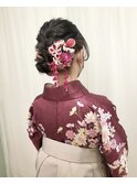卒業式ヘアセット×袴着付け♪yu