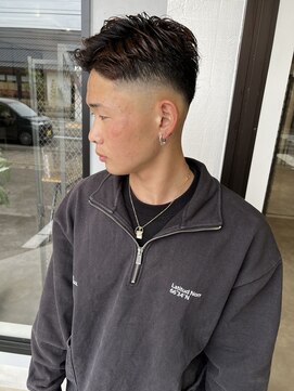 ナンバー(number+) 大人なパート分けろーフェードスタイル