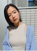 黒髪の切りっぱなしボブ【Keigo】