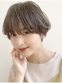 ★前下がりショートボブハンサムショートカットカラーパーマケア