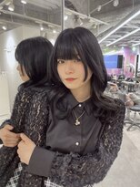 ユーフォリア 渋谷グランデ(Euphoria SHIBUYA GRANDE) ブルーブラック 黒髪 姫カットくびれ巻き
