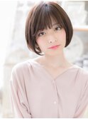 透明感カラー前下がり耳かけ小顔丸みショートc6上尾20代30代40代
