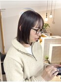 【Meenaハザマ】ぱつっとライン×外ハネボブ