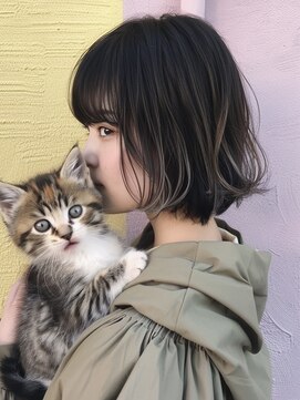 アルトリスト(Altruist Aging×HAIR&SPA) ★ダークアッシュ大人ガーリーボブ着物ミディアムレイヤーカット