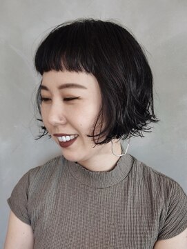 サニー(Sany) クセ毛を活かしたミニボブスタイル【祐天寺/ボブ/パーマ】