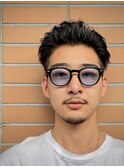 【大村指名】メンズカットショートアップバングオールバック