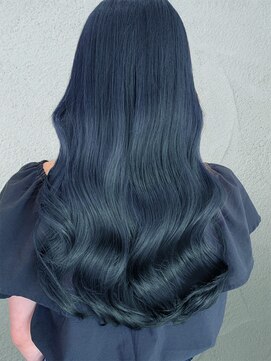 モッズヘア 足利(mod'hair) 似合わせカットくびレイヤーエモージュ大人可愛いブルーカラー