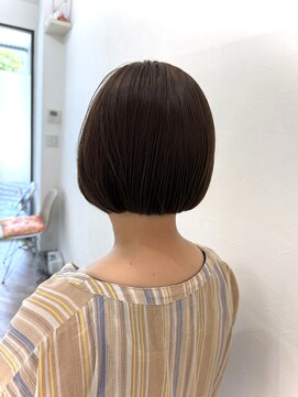 ボクノ 6号店 大橋(bokuno) 【 chika 】髪質改善カラー / 艶髪 / ミニボブ / マロンブラウン