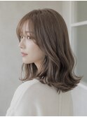 【ブリーチ無し】透明感アッシュブラウン／10代20代30代