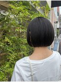 前髪なしミニボブショートボブ30代40代